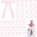 Pink Satin Ribbon Bows – 50pc | 7in