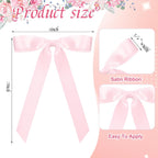 Pink Satin Ribbon Bows – 50pc | 7in