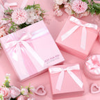 Pink Satin Ribbon Bows – 50pc | 7in