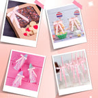 Pink Satin Ribbon Bows – 50pc | 7in