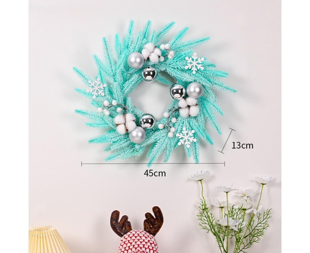 Glitter Christmas Ball Wreath – Blue