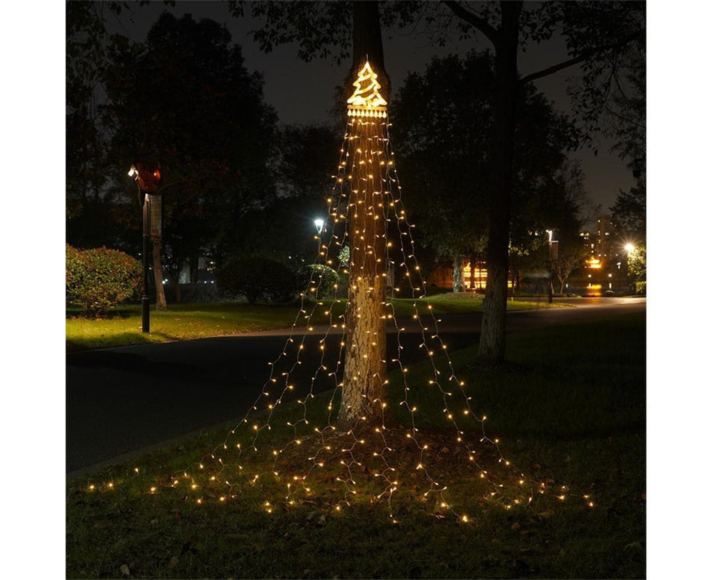 Solar Waterfall Christmas Tree Lights – 350 LEDs