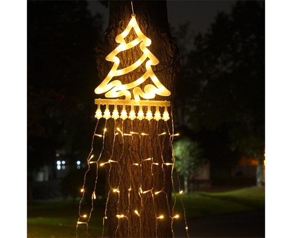 Solar Waterfall Christmas Tree Lights – 350 LEDs