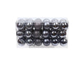 Iron Grey Christmas Baubles – 36pc Box
