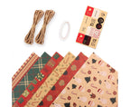 6Pcs Gift Wrapping Paper for Christmas