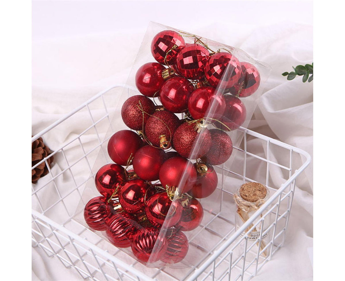 White Christmas Baubles – 36pc Set