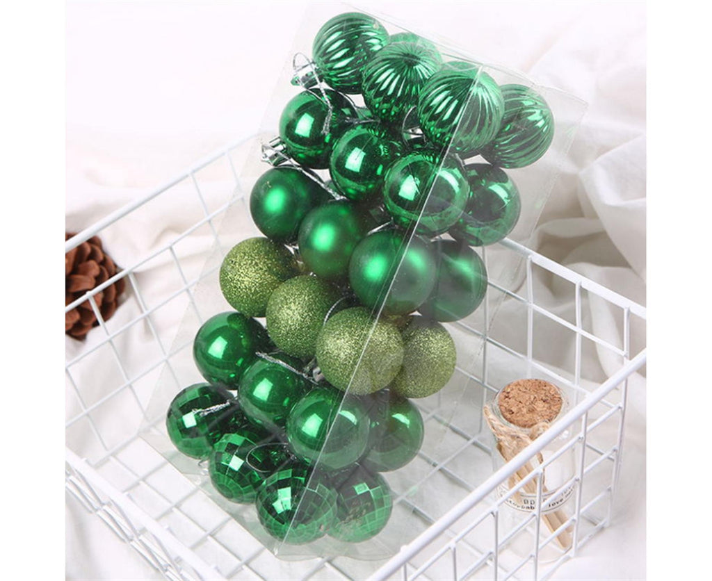White Christmas Baubles – 36pc Set