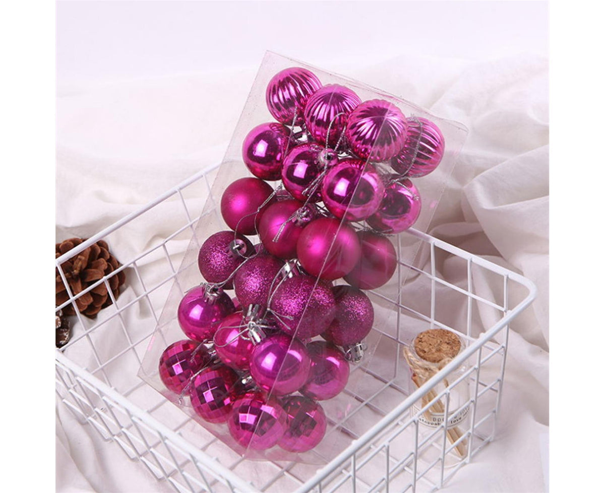 White Christmas Baubles – 36pc Set