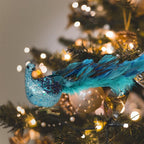 Festive Peacock Christmas Decoration – 27cm