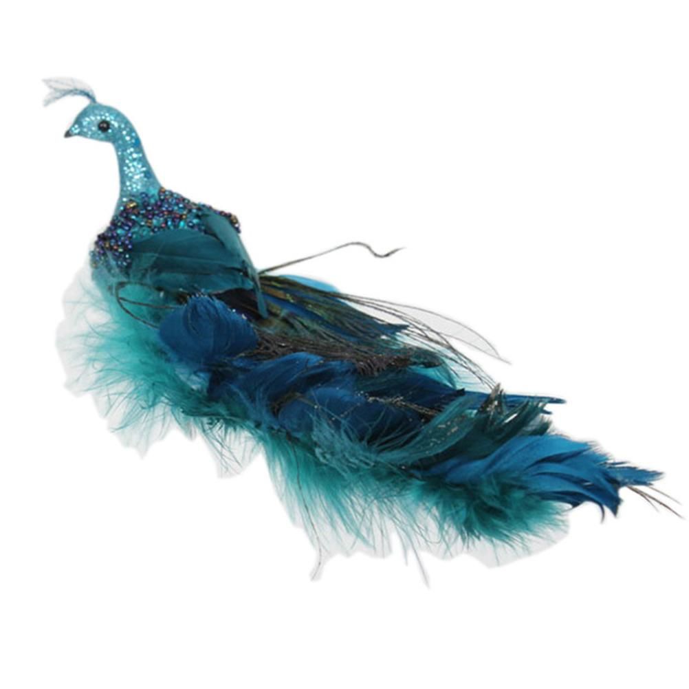 Festive Peacock Christmas Decoration – 27cm