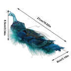 Festive Peacock Christmas Decoration – 27cm