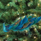 Festive Peacock Christmas Decoration – 27cm