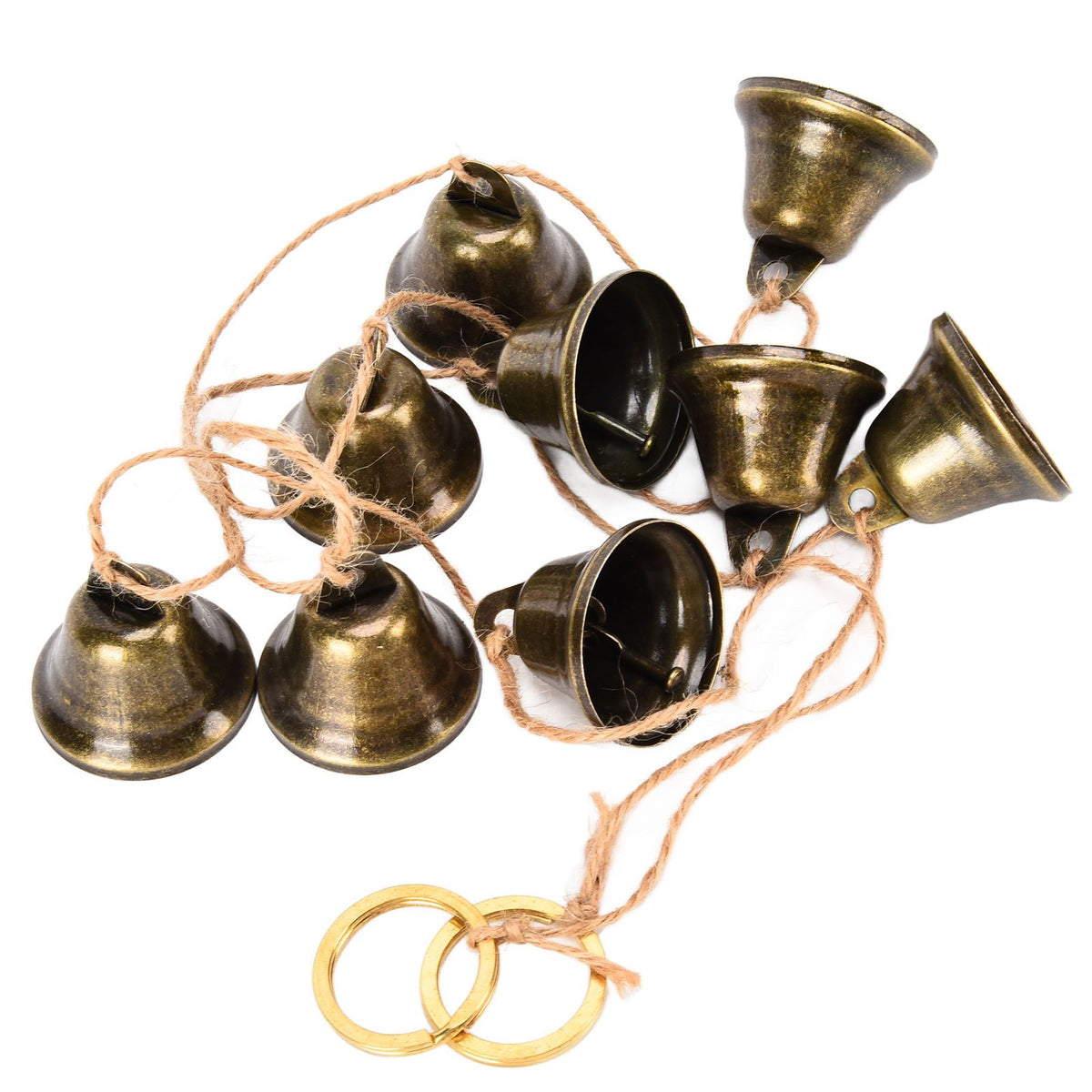 Vintage Hanging Bell Garland – 9 Bells | 122cm