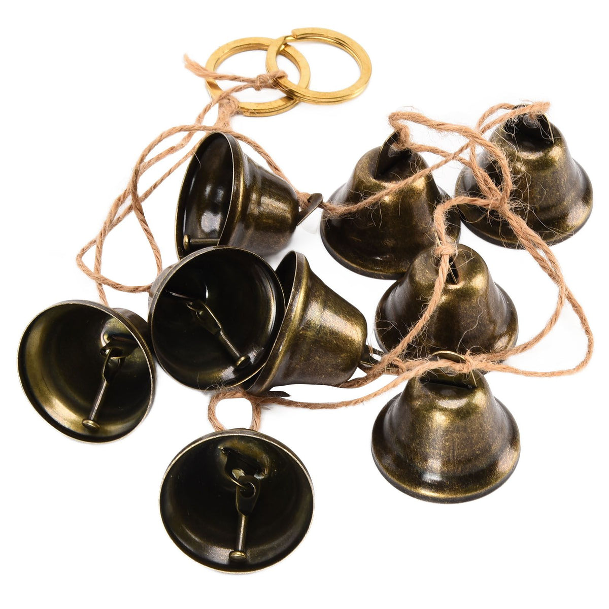 Vintage Hanging Bell Garland – 9 Bells | 122cm