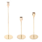 Candle Holders Set of 3 for Taper Candles Decorative Candlestick Metal Stand for Wedding Dinning Party