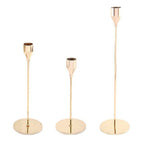 Candle Holders Set of 3 for Taper Candles Decorative Candlestick Metal Stand for Wedding Dinning Party