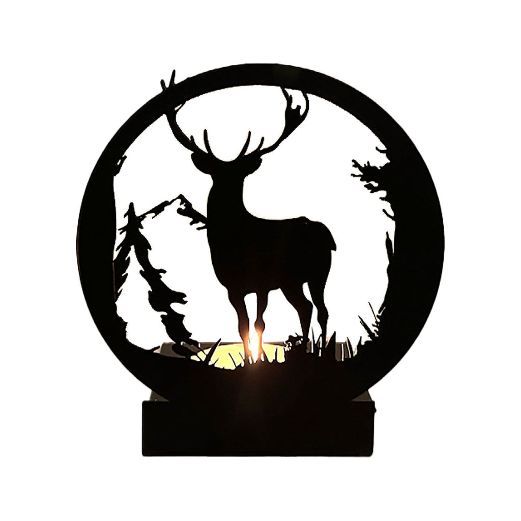 Deer Wall-Mounted Candle Holder – Black Iron