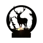 Deer Wall-Mounted Candle Holder – Black Iron