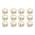 12pcs Napkin Ring Washable Decorative Exquisite Metal Napkin Ring Buckle for Wedding Party Banquet Christmas Dinner