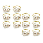 12pcs Napkin Ring Washable Decorative Exquisite Metal Napkin Ring Buckle for Wedding Party Banquet Christmas Dinner