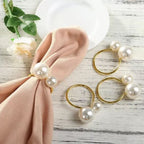 12pcs Napkin Ring Washable Decorative Exquisite Metal Napkin Ring Buckle for Wedding Party Banquet Christmas Dinner
