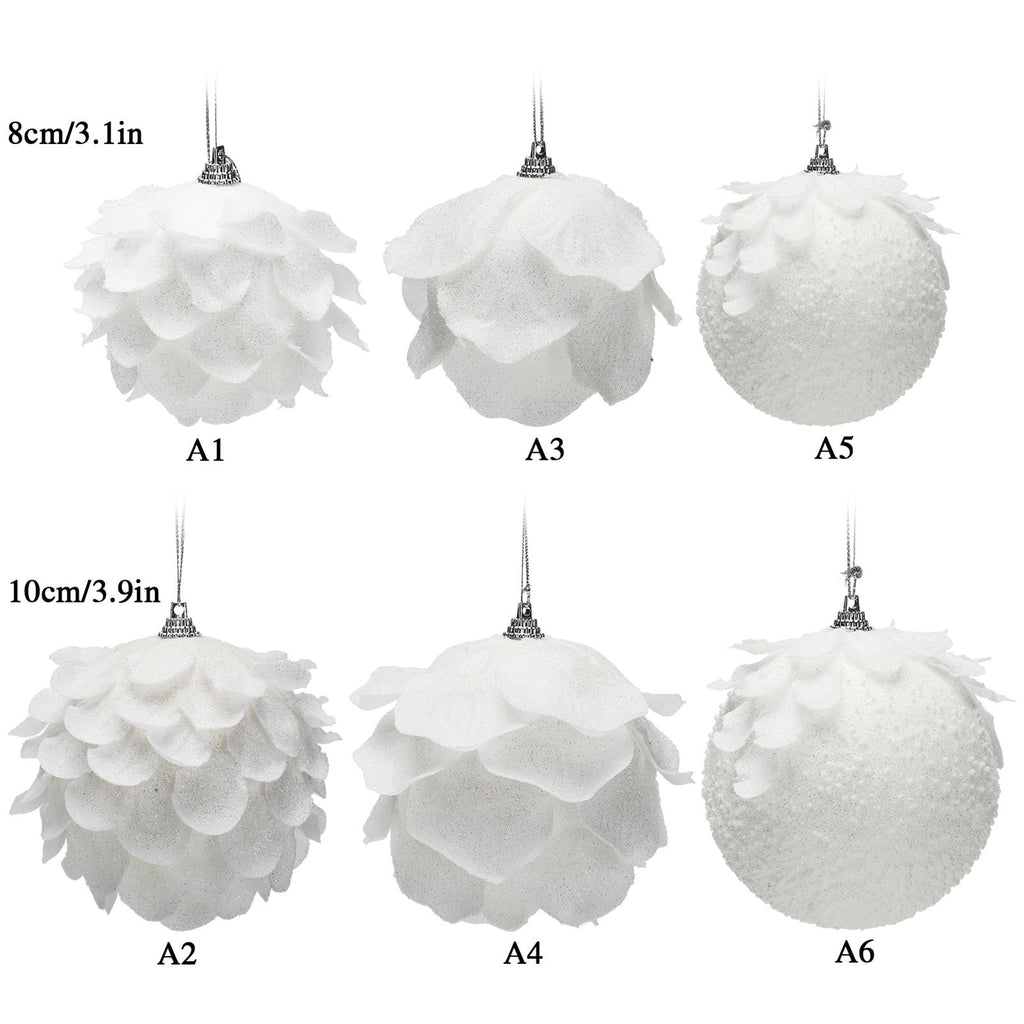 Snow White Christmas Foam Ball – 10cm