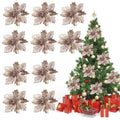 10-Piece Poinsettia Picks – Christmas Tree & Decor