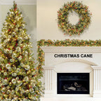 Pre-Lit Christmas Rattan Garland – 2.7m | 50 LEDs