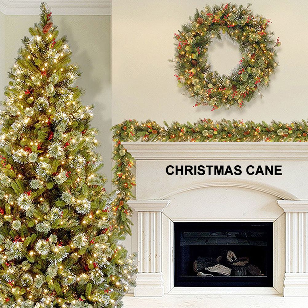 Pre-Lit Christmas Rattan Garland – 2.7m | 50 LEDs