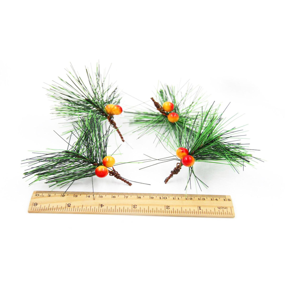 Red Berry Christmas Wreath Picks – Set of 12