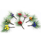 Red Berry Christmas Wreath Picks – Set of 12