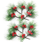 Red Berry Christmas Wreath Picks – Set of 12