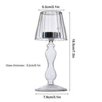 Glass Candle Holder Tansparent Table Lamp Shape Candlestick Holder for Din