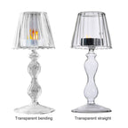 Glass Candle Holder Tansparent Table Lamp Shape Candlestick Holder for Din