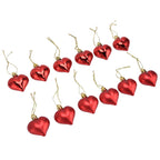 Heart-Shaped Christmas Ornaments – Red | Set of 12