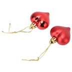 Heart-Shaped Christmas Ornaments – Red | Set of 12