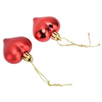 Heart-Shaped Christmas Ornaments – Red | Set of 12