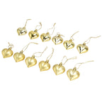 Heart-Shaped Christmas Ornaments – Gold | Set of 12