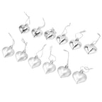 Heart-Shaped Christmas Ornaments – Silver | Set of 12
