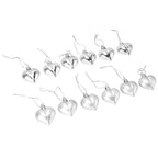 Heart-Shaped Christmas Ornaments – Silver | Set of 12
