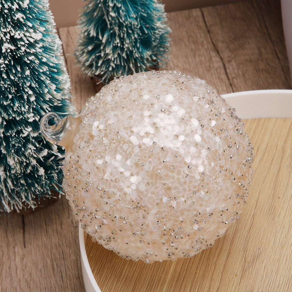 Glitter Glass Christmas Bauble – Yellow
