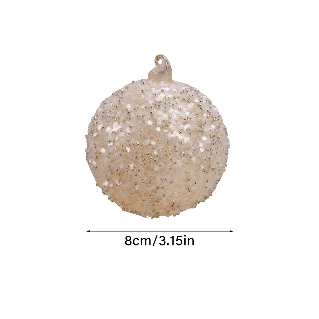 Glitter Glass Christmas Bauble – Yellow