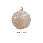 Glitter Glass Christmas Bauble – Yellow