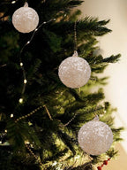 Glitter Glass Christmas Bauble – Yellow
