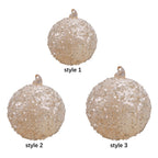 Glitter Glass Christmas Bauble – Yellow