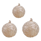 Glitter Glass Christmas Bauble – Yellow