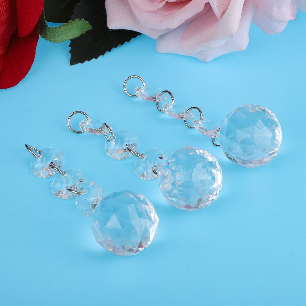 Crystal-Look Acrylic Christmas Pendants – E Design | 10pc
