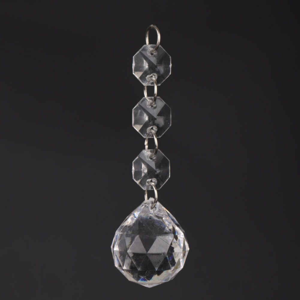 Crystal-Look Acrylic Christmas Pendants – E Design | 10pc