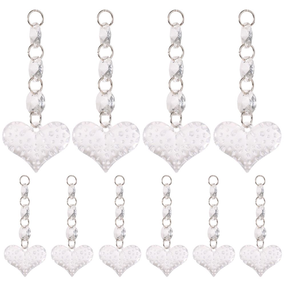 Crystal-Look Acrylic Christmas Pendants – J Design | 10pc