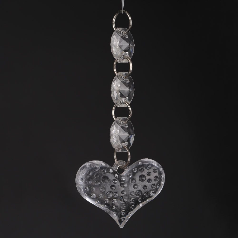 Crystal-Look Acrylic Christmas Pendants – J Design | 10pc
